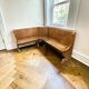 Vintage wooden corner bench