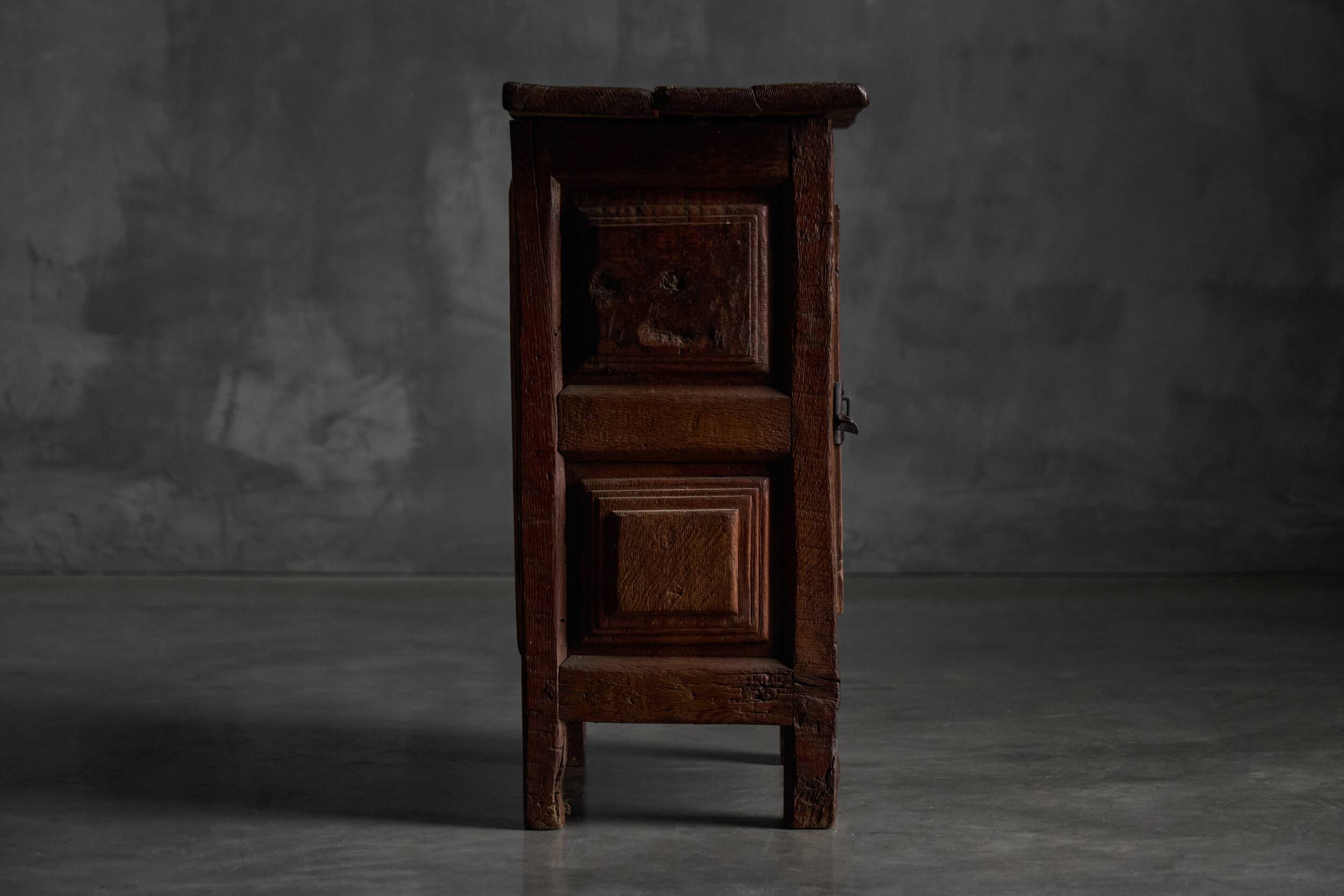 Antique rustic oak cabinet, France, 19th century