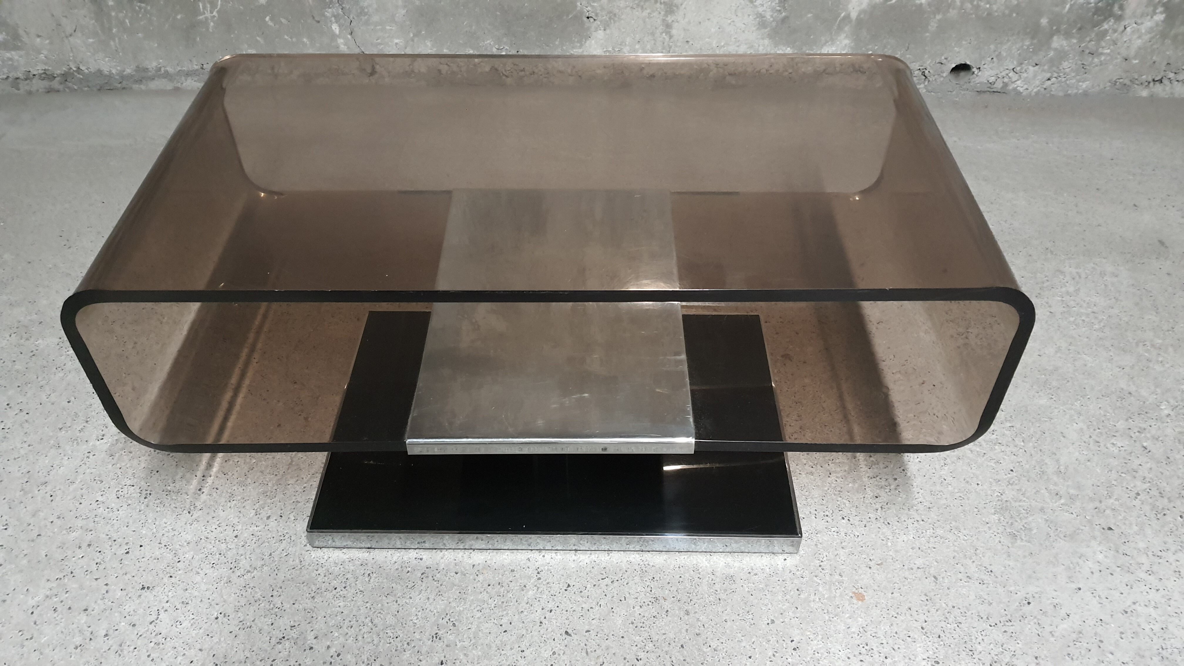 HiFi plexiglass cabinet Roche Bobois 1970