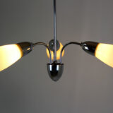 Vintage Chrome Three-Armed Ceiling Lamp from Instala Decin, 1950s