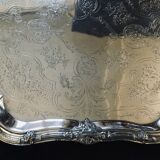 Lined metal service tray