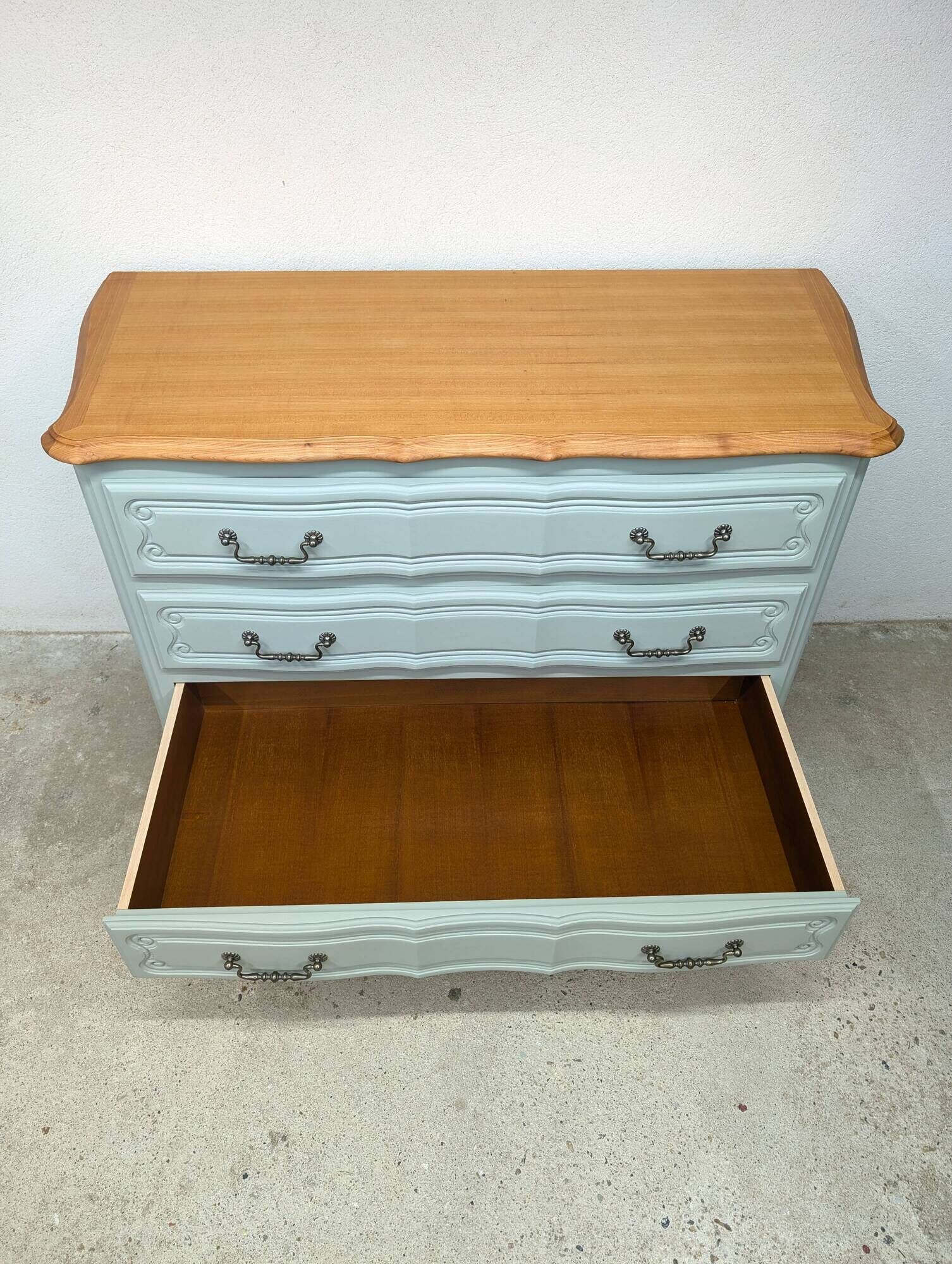 Vintage cherry wood commode refurbished