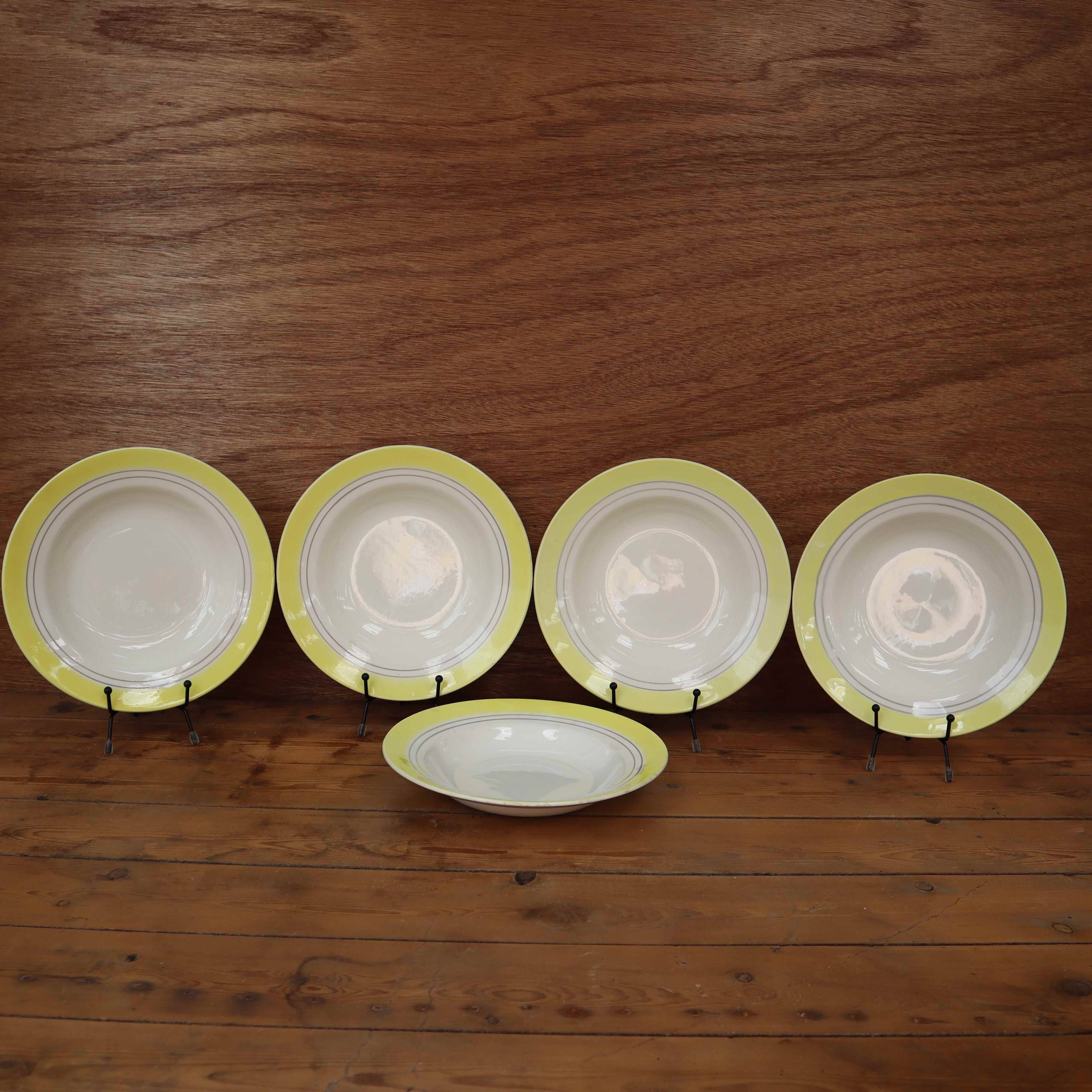 5 vintage deep plates from Primefleur Françoise