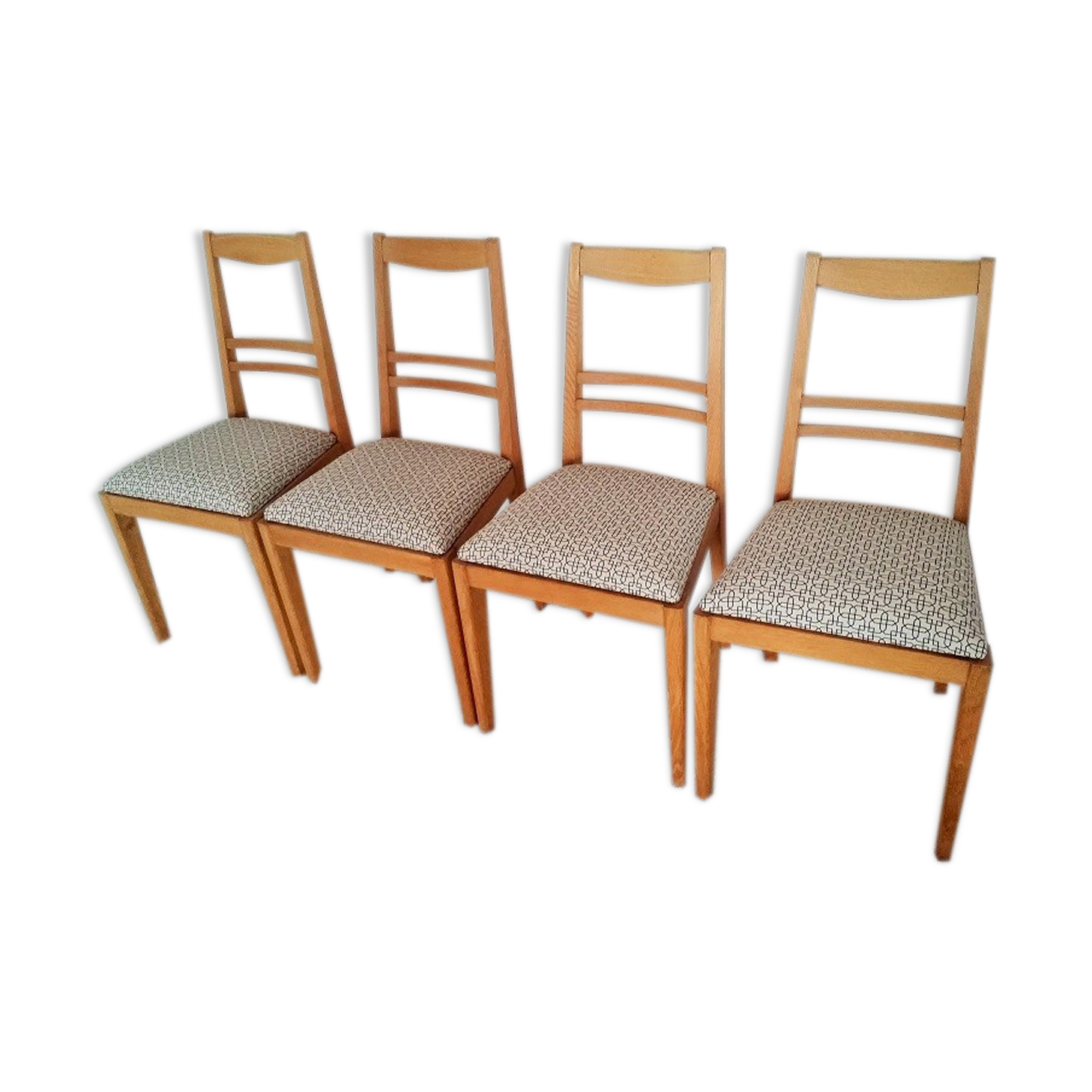 Suite of 4 oak chairs 50s