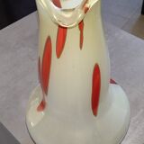 Flora vase by Frantisek Koudelka, beige-red, 1970