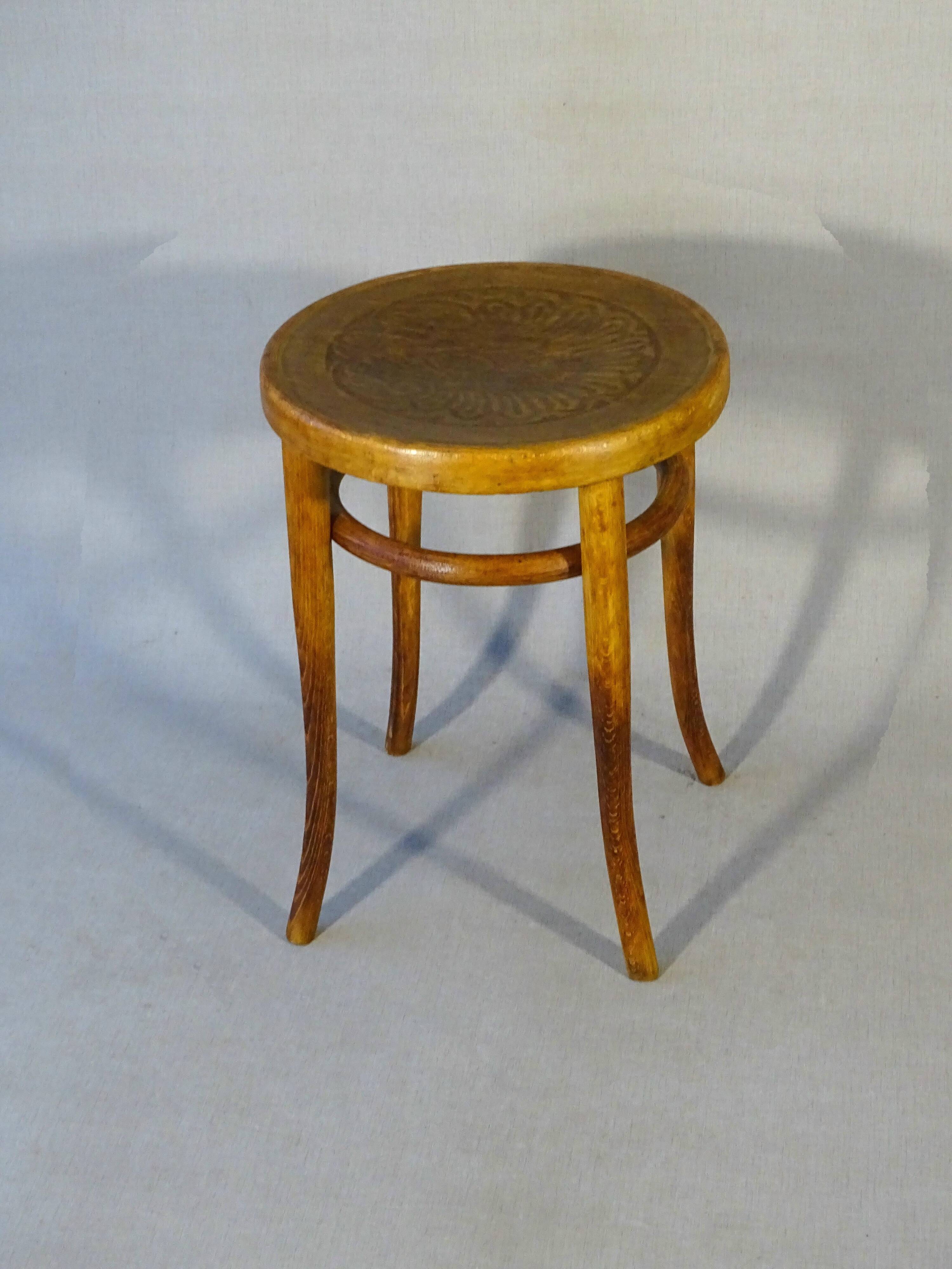Wooden bistro stool by kohn -1905-