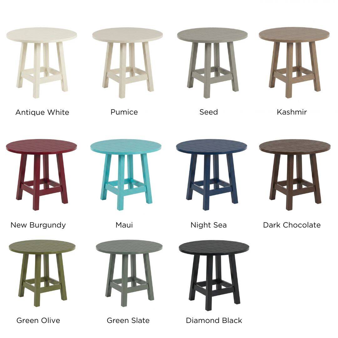 Round solid wood dining table handmade, Bacon Collection