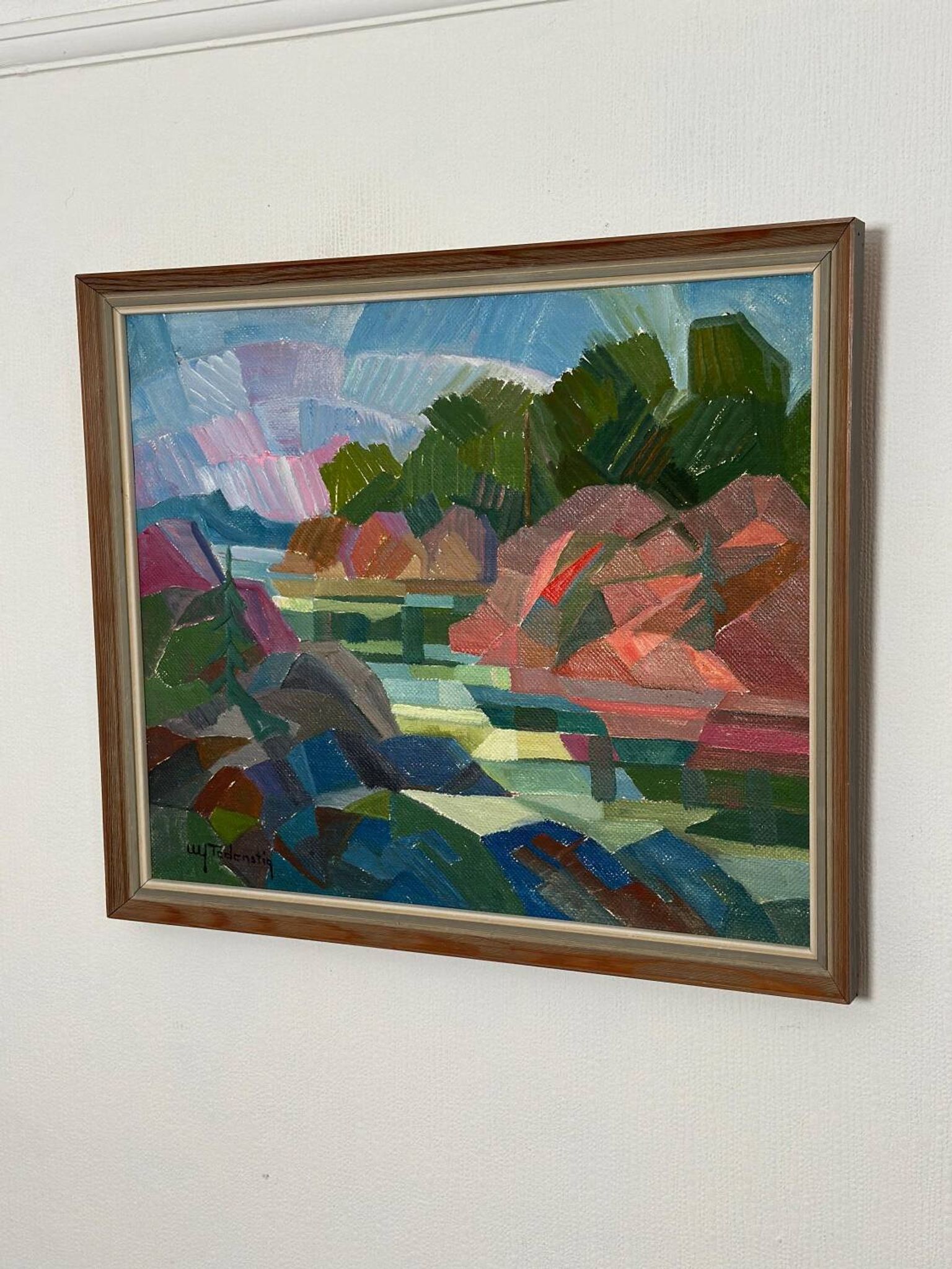 Swedish Oil on Canvas – “Autumn Landscape” by Ulf Tedenstig (1937–1999