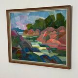 Swedish Oil on Canvas – “Autumn Landscape” by Ulf Tedenstig (1937–1999