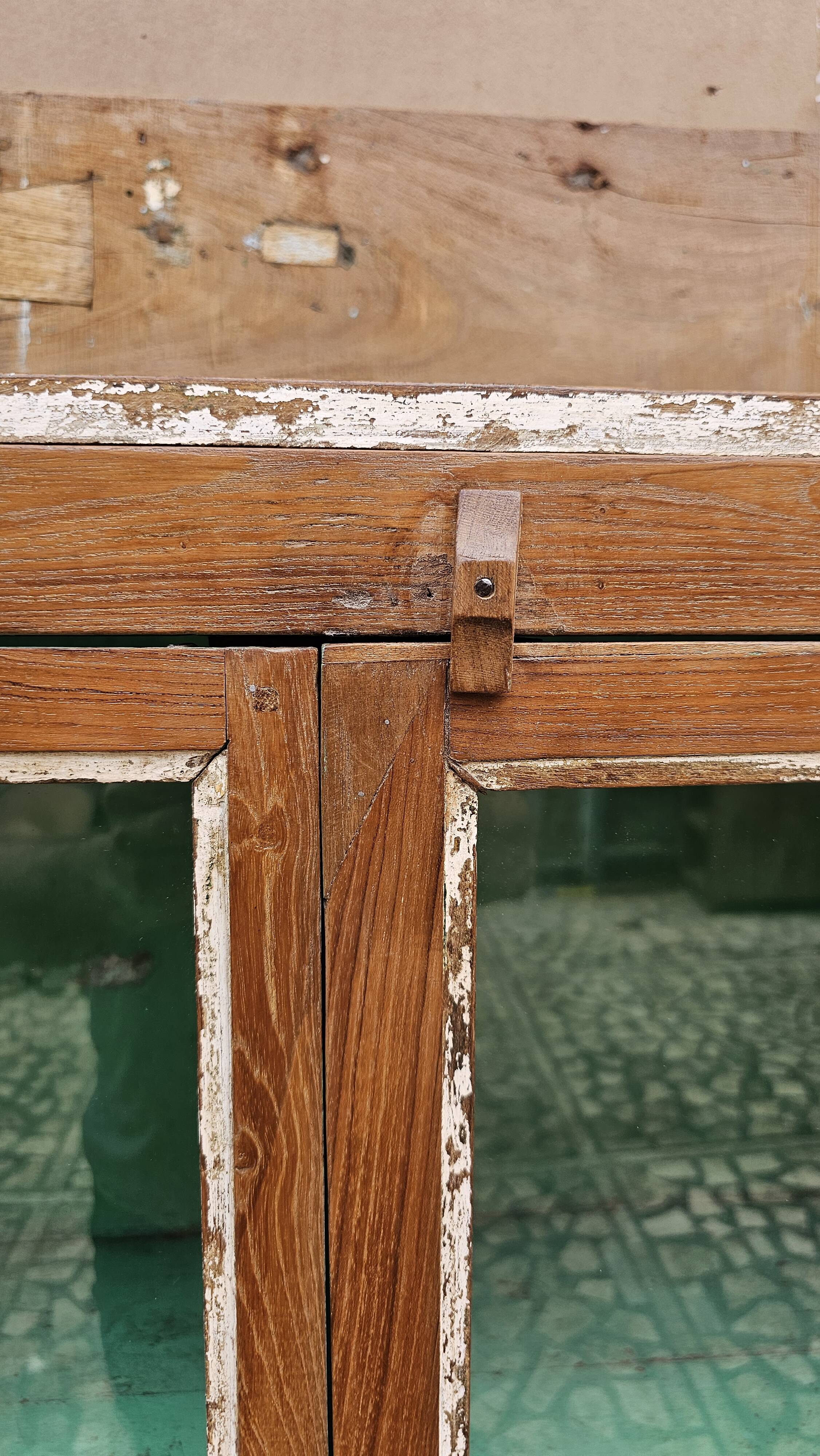 Old Art Deco glazed bookcase in Burmese teak