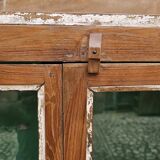 Old Art Deco glazed bookcase in Burmese teak