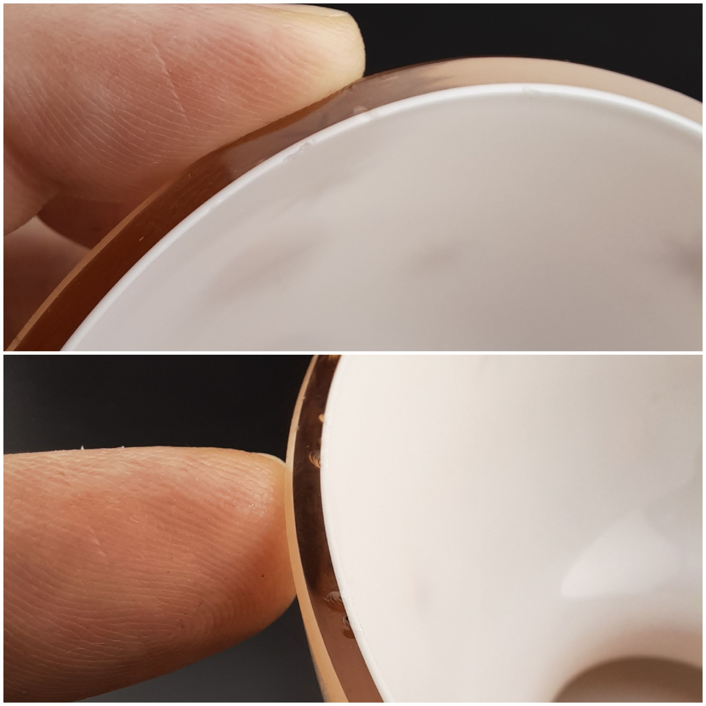 Pink glass vanity jar