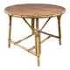 VINTAGE Low Table in Oak and Rattan