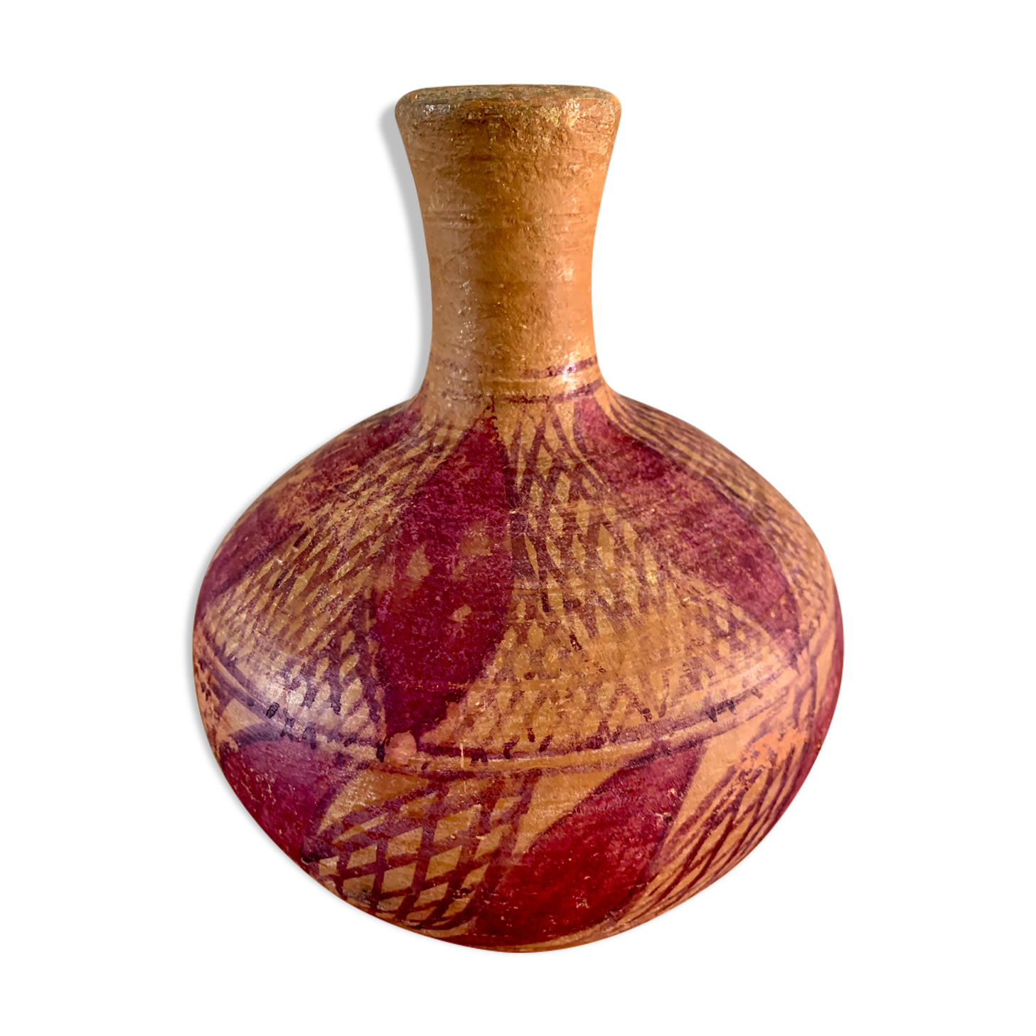 Berber vases in hand-painted terracotta period around 1920 / orientalist / ceramics