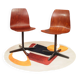 Vintage kids chairs set of 2 flototto 1970