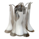 White and transparent “selle” murano glass wall sconces