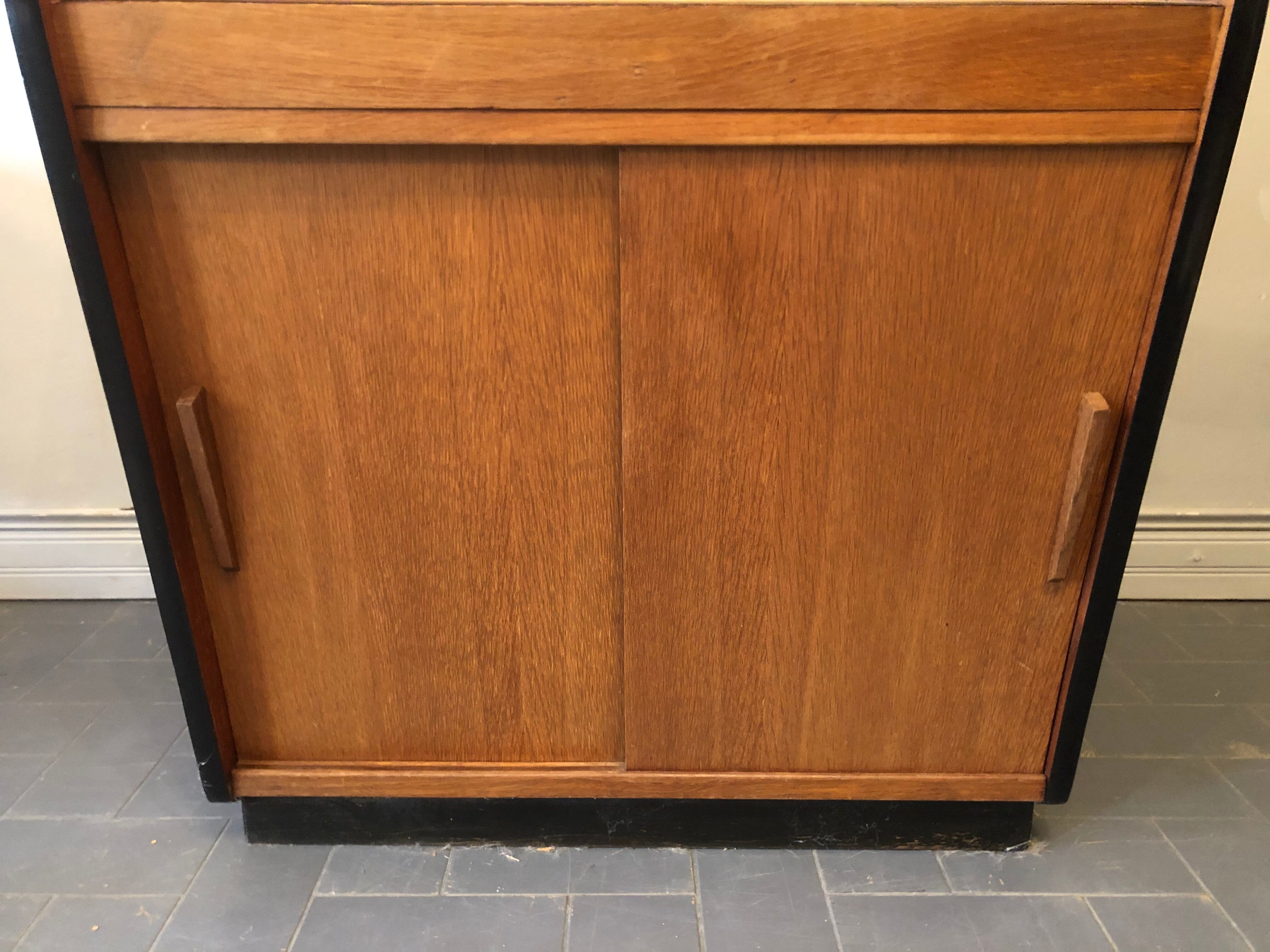 Vintage storage furniture, presentation counter