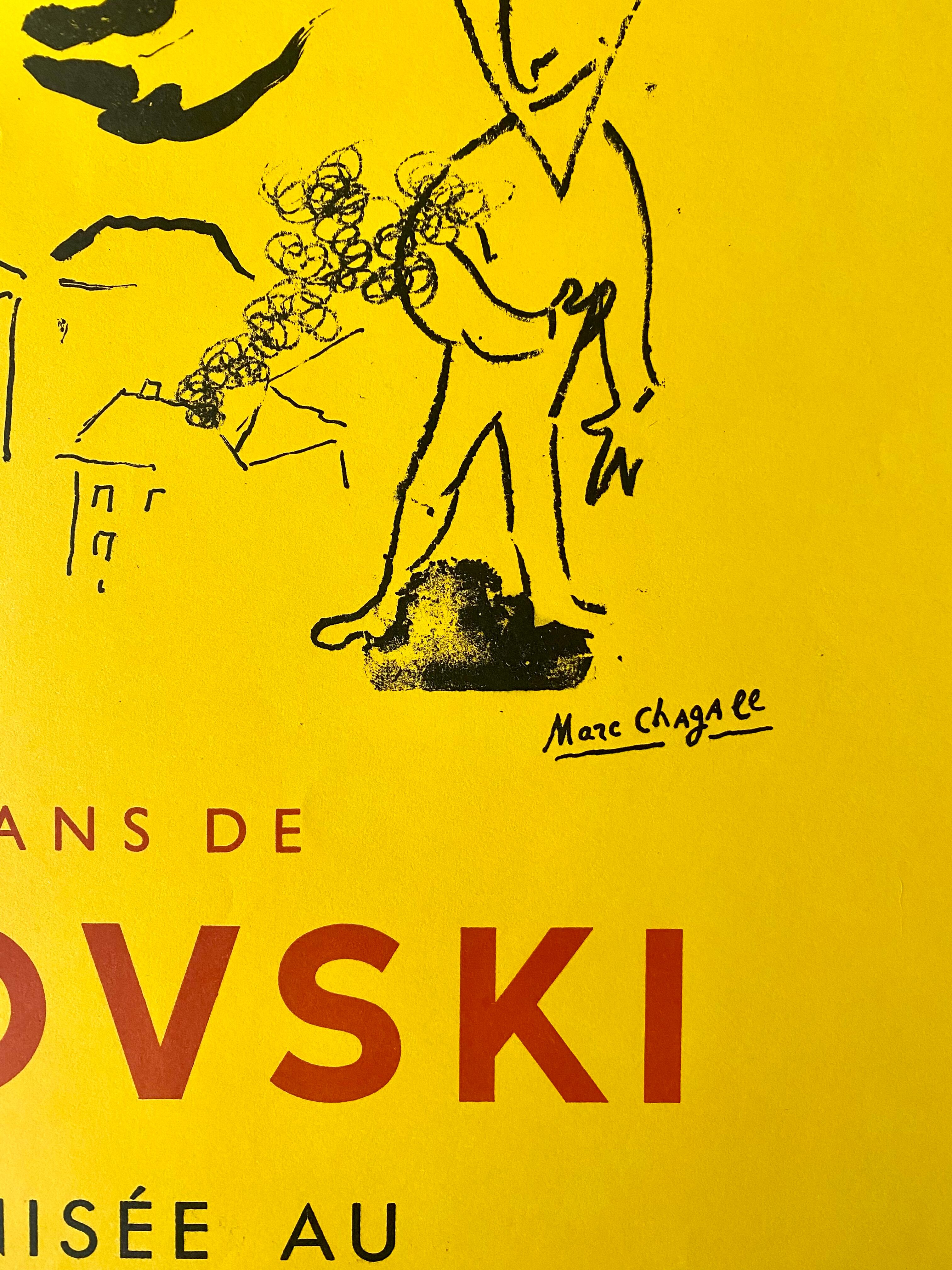 Marc Chagall - Tribute to Maiakovsky - 1963 - Original lithographic poster