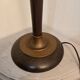 Vintage Scandinavian style lamp base in dark wood and bronze metal – 58 cm