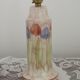 Set of 2 Hand-Painted Jersey Pottery Tulip Design Table / Bedside Lamps