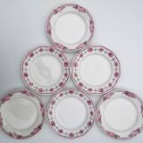 Old flat plates, in earthenware, Céranord St Amand factory
