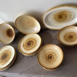Set of 4 flat plates signed Longchamp