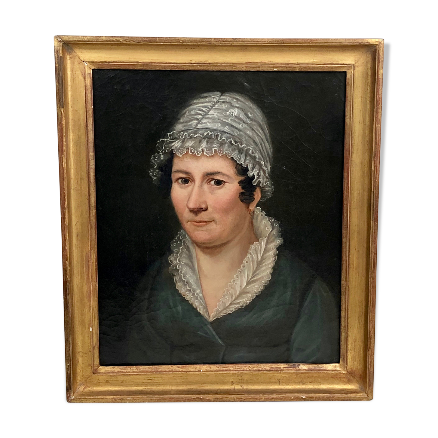 Portrait, woman with lace cap