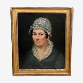 Portrait, woman with lace cap