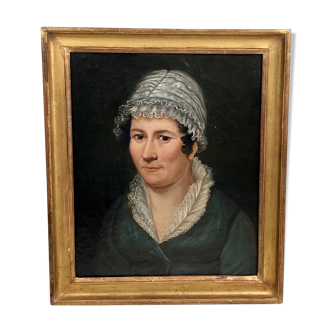 Portrait, woman with lace cap