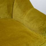 Pair of Mid-Century Modern Italian Velvet Armchairs, 1950s