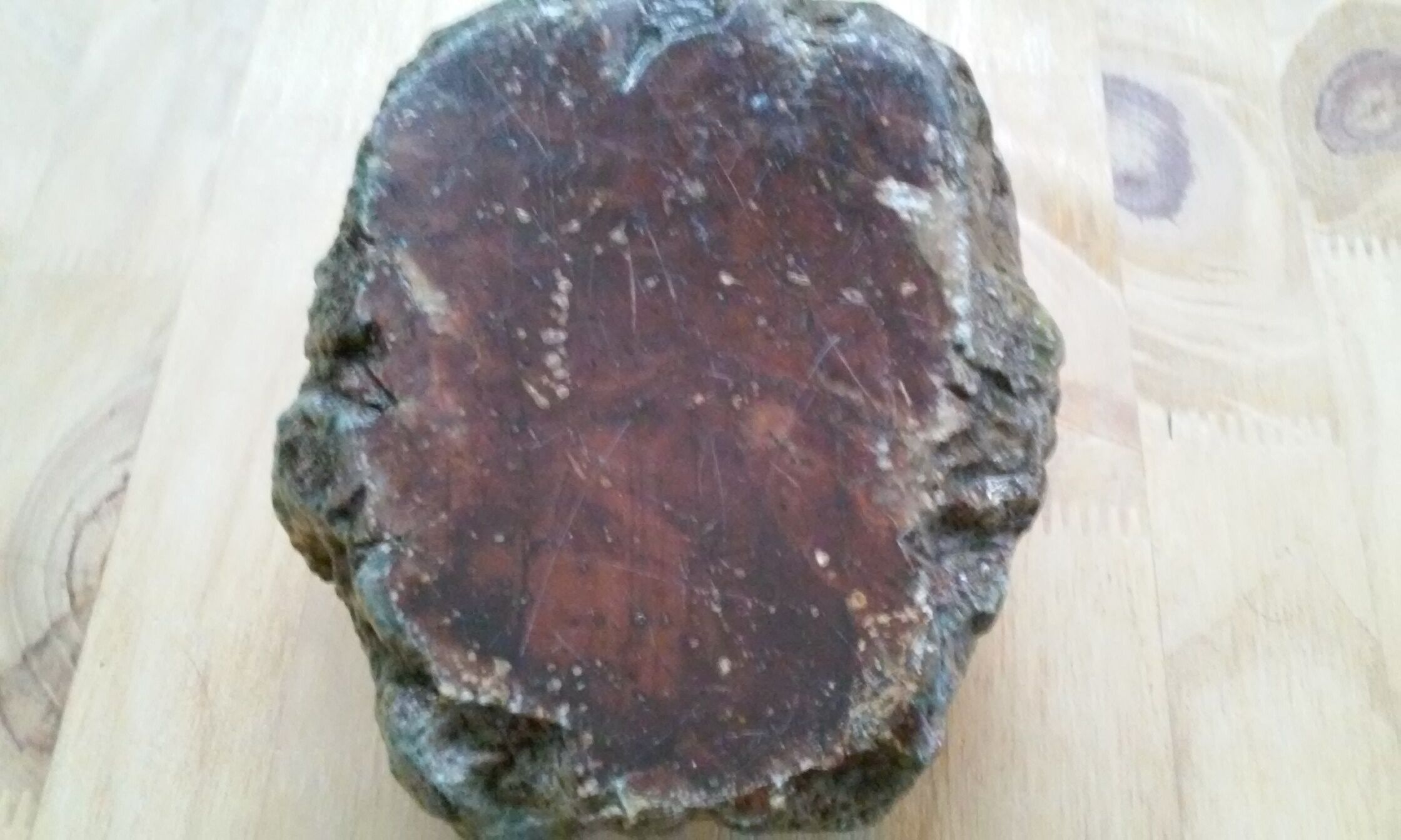 Ashtray in petrified wood