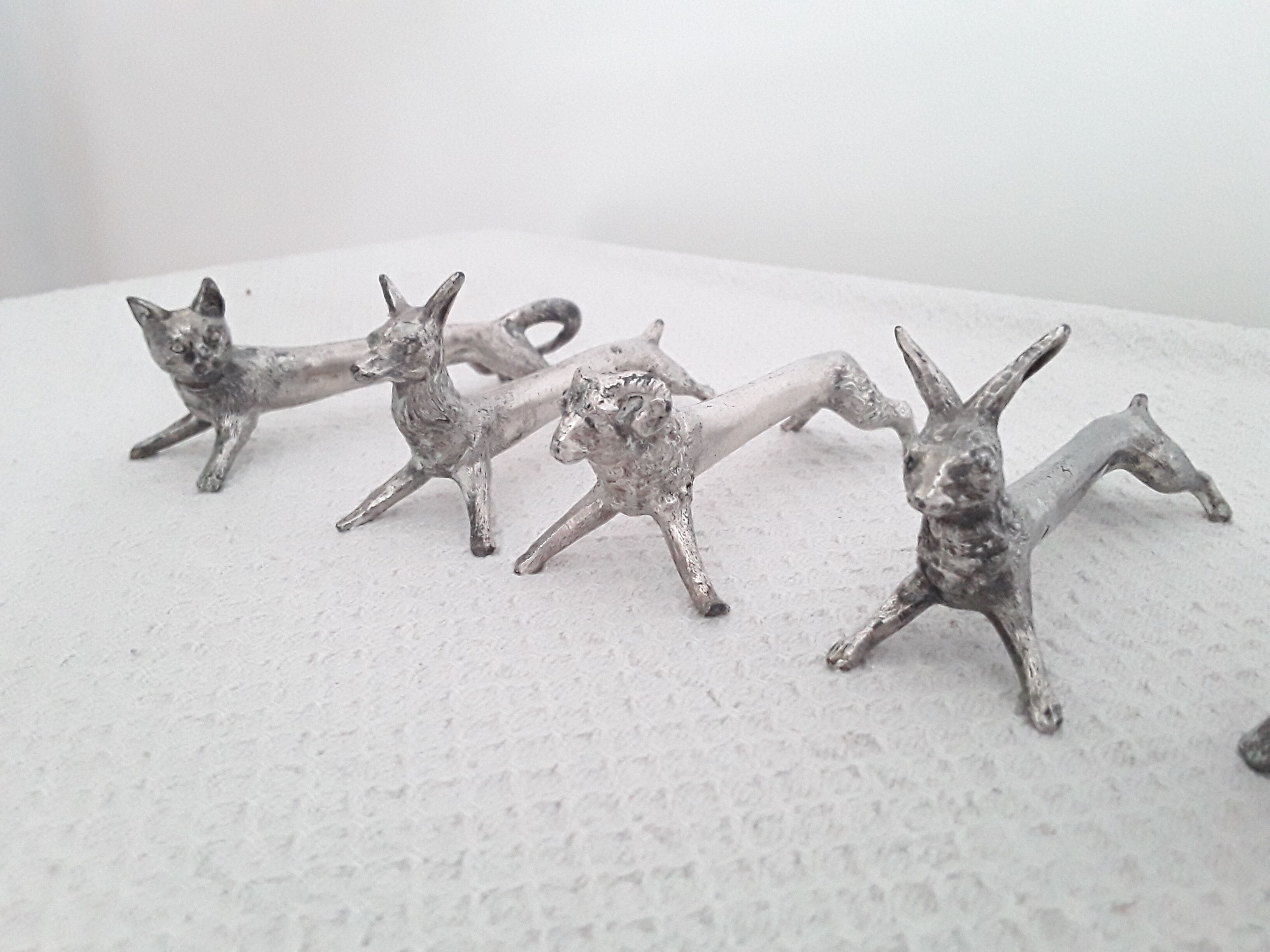 Vintage animal knife holders