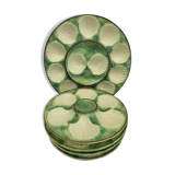 Plates and oyster dish Longchamp barbotine