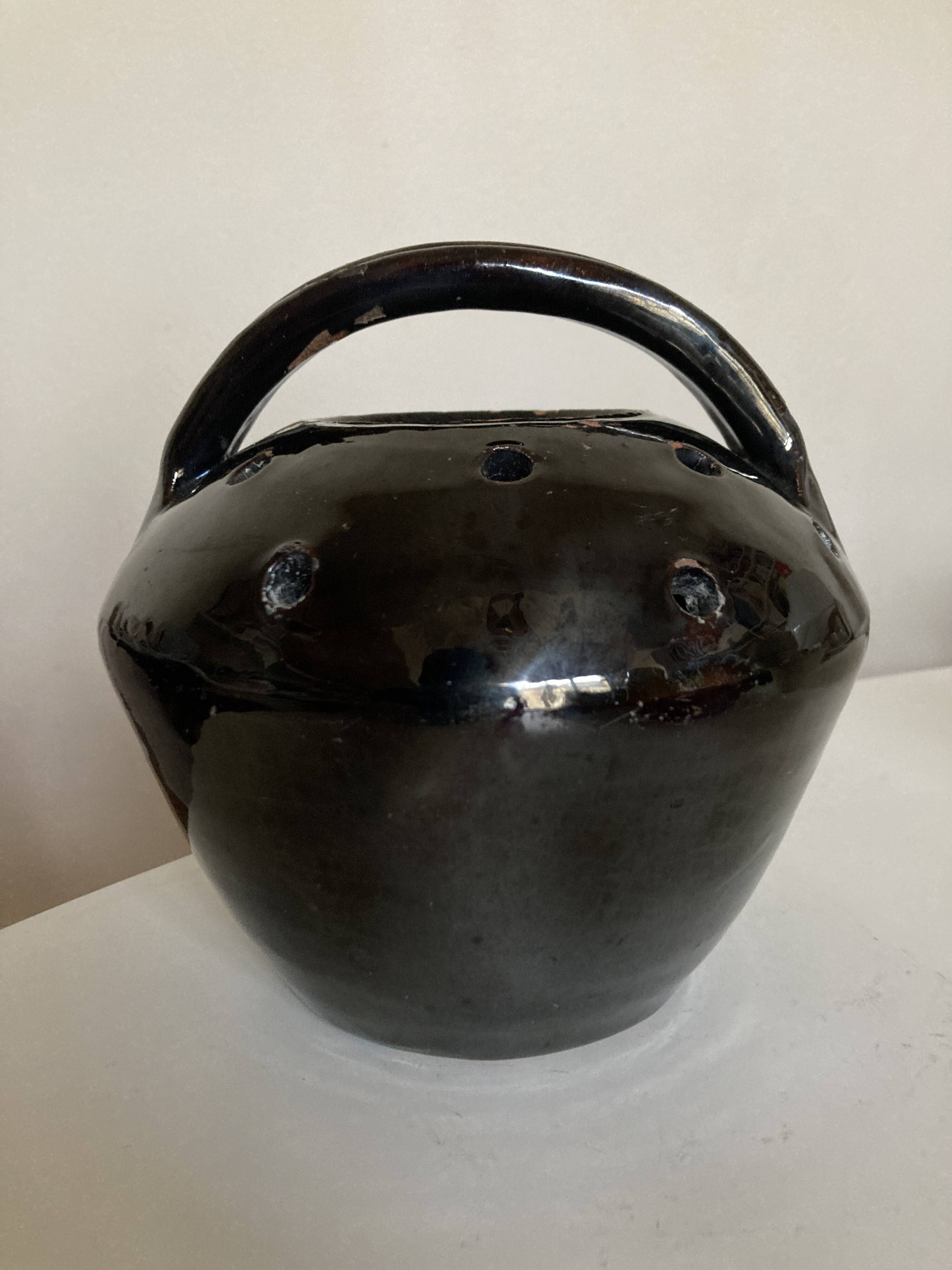 Flower vase in glazed earthenware from Biot 1950