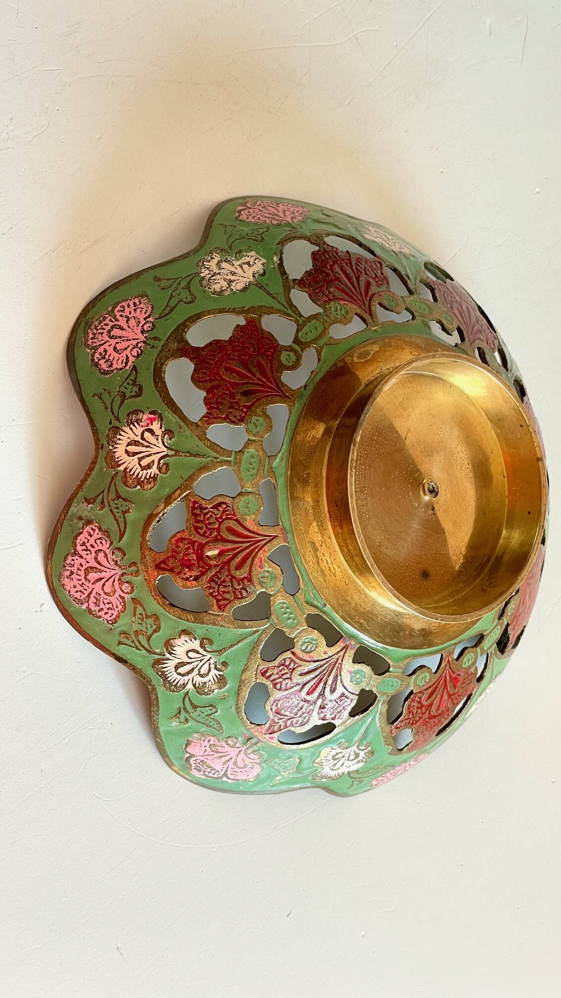 Vintage solid brass pocket tray