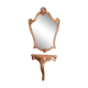 Miroir et console dorées, vintage français
