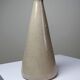 Art Deco conical vase in crackled beige earthenware, circa 1930-1950.
