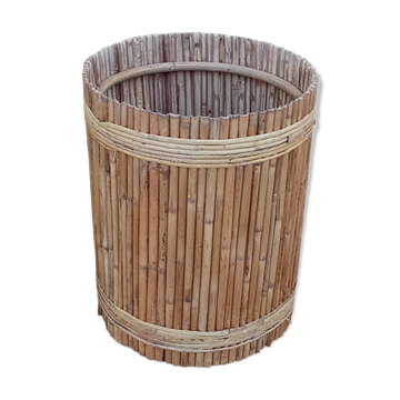 vintage rattan planter from the 50s