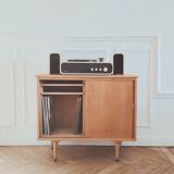 Vinyl cabinet / Renovated low modernist sideboard, 1960s-70s