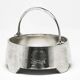 Neoclassical basket sugar bowl, silver-plated brass, Fraget, Poland, early 20th century