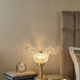 Table lamp "Corolle" – Murano Bullicante glass & patinated brass