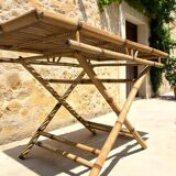 Ensemble de jardin en bambou (table +deux chaises)