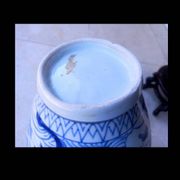 Vase bleu et blanc japonais Edo