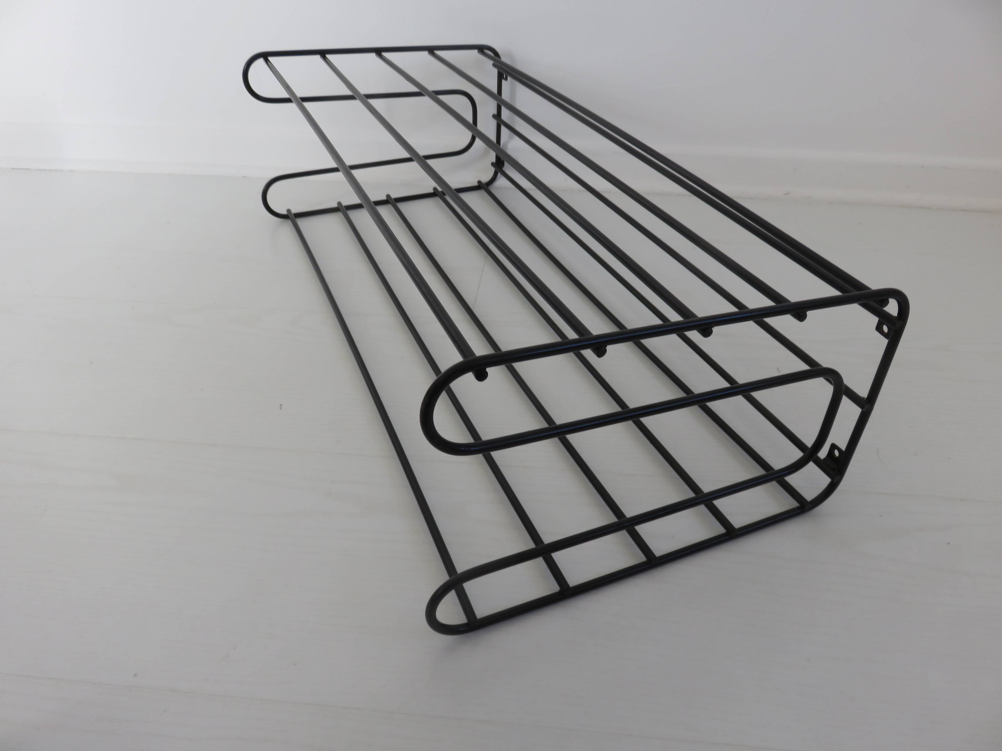 Etagère murale ikea, métal noir, 1980