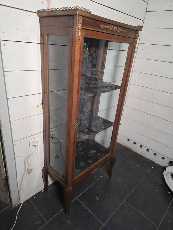 Bibliothèque ancienne style Louis XV en acajou