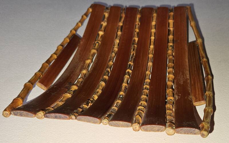 Bamboo basket and wooden slats