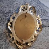 Old mirror in gilded wood - 34x21cm