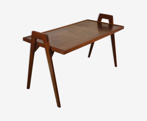 Table basse vintage en chêne 1950