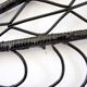 Black peacock rattan headboard