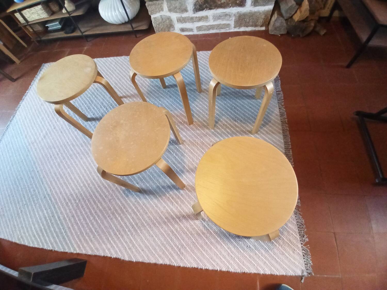 5 Frosta stools, vintage Ikea